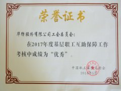 公司職工互助保障工作躋身全國(guó)優(yōu)秀行列